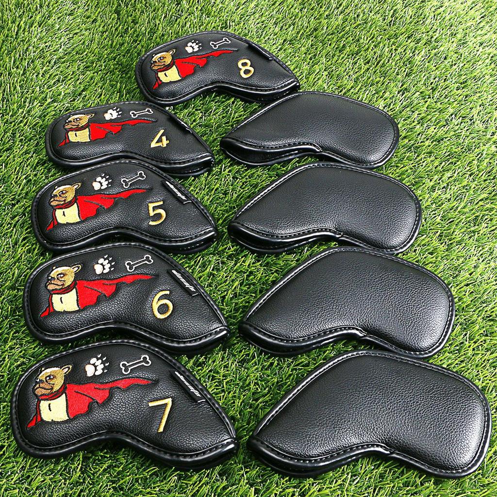 Capa para Cabeça de Ferro de Golfe Bulldog Francês - Capa Protetora de PU, Design Fofo