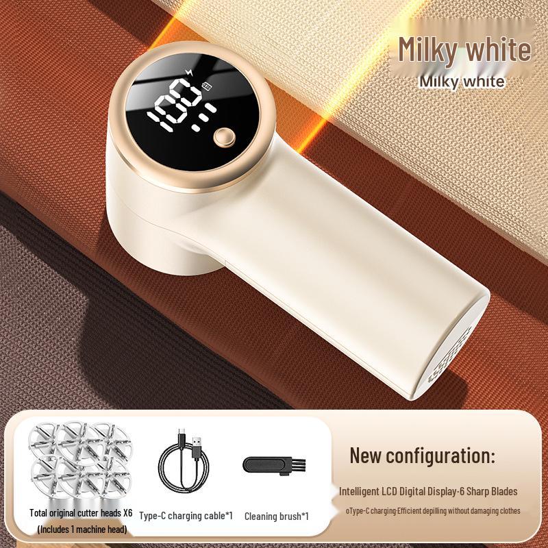 Rechargeable Lint Remover: Compact Home Appliance with Digital Display