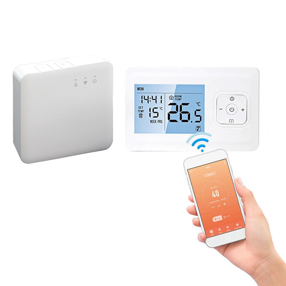 WIFI Connected Programmable Thermostat for Gas Boiler Systems Touch Button Control and Child Lock Functionality