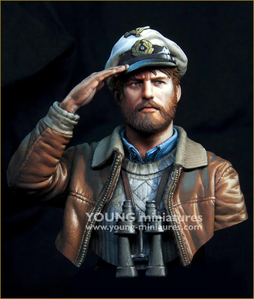 Young Miniature WWII German Navy Captain To Home Bust Resin Kit YM18102 1/10 U-Boat "Return Port"