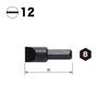 VESSEL Impact Driver Bit 12 x E C51 ZP Set, 36mm, 10-piece set, Hardness (Low Hardness),