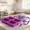 4 Cavity Silicone Soap Molds DIY Crafts Soap Box Toast Mold Rectangle Soap Mold  Cake Baking
