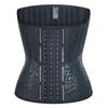 Matte Rubber Waist Trainer: 25 Steel Bone Sports Shaper for Women's Fitness.