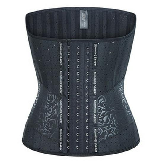 Matte Rubber Waist Trainer: 25 Steel Bone Sports Shaper for Women's Fitness.