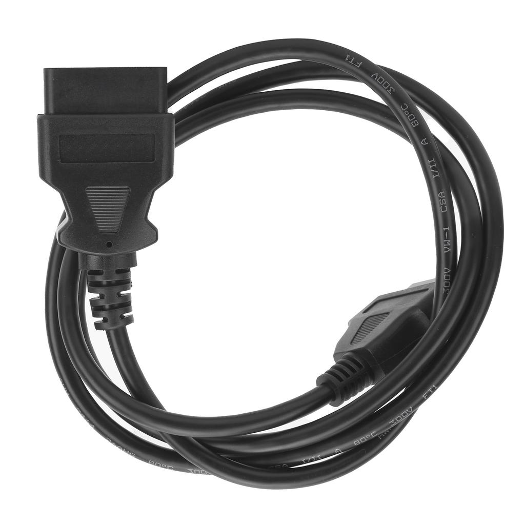 1.5m4.9ft OBD2 Diagnostic Cable Extension Line 16Pin To 16Pin Auto Parts DC 12V
