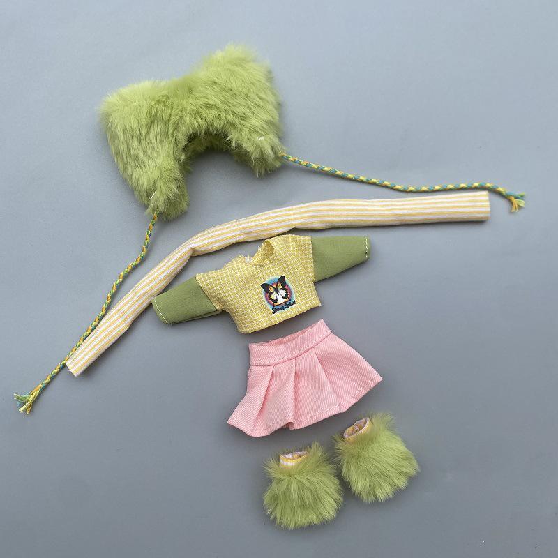 16-17Cm Doll Clothes(No Doll), Cute Dolls Outfit Suit Accessories Fashion Style Doll Dress Up Toy For Children