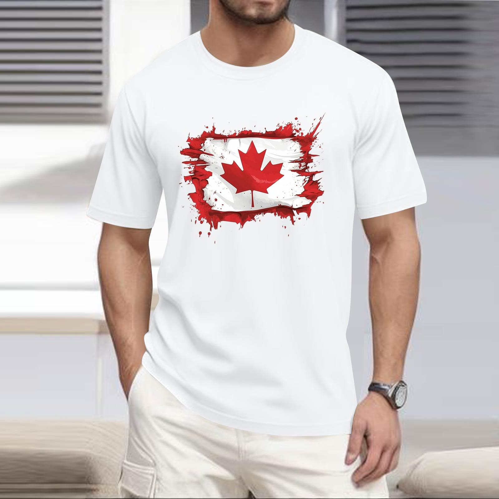 

Мужская повседневная футболка с круглым вырезом и короткими рукавами с принтом S белый