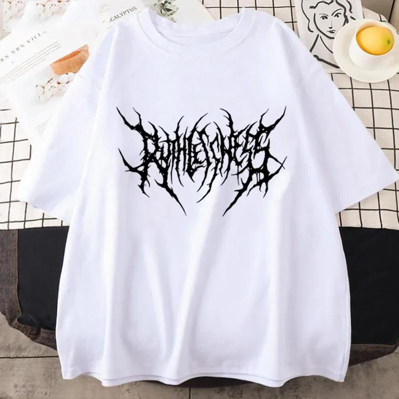Summer Punk Style Y2K Print Women T Shirt Cool Short Sleeve Street T-Shirt Soft Breathable Tee Clothes Vintage O-Neck T-shirt