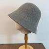 Solid Color Wool Fisherman Hat Warm Basin Hat Sweet Warm Bucket Hat  Girl