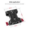Multipurpose Camera Base Plate with 15mm Rod Rail Clamp Tripod Mounting Baseplate Aluminum Alloy for DSLR Rig Support