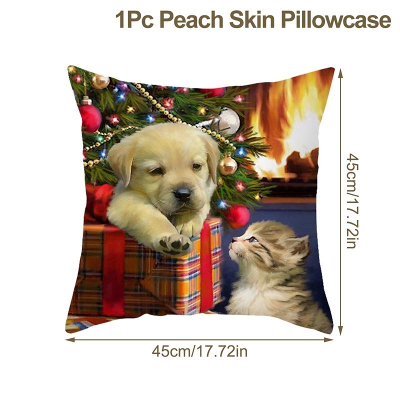 Christmas Cushion Cover Xmas Decorations For Home  Merry Christmas Ornament Pillowcase Natal Navidad New   Gifts