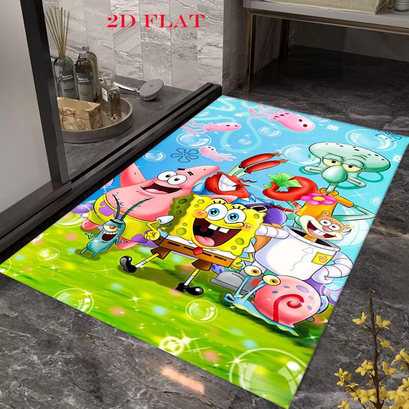 Spongebob Friends Adventure carpet Camping Trip Suitable For All Seasons Sheet Machine Washable Air Conditioning carpet
