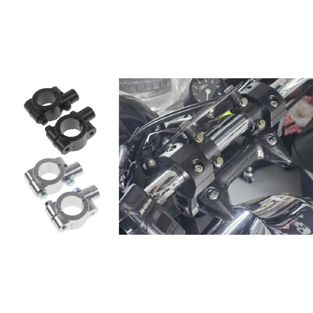 Motorcycle Rear View Mirrors Mount Clamp 2PCS 22mm 25mm Handlebar 8mm 10mm Thread Universal Rear Mirror Holder Adapter Bracket