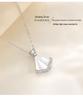 Women's Versatile Luxury S925 Sterling Silver Fan-Shaped White Mother-of-Pearl Necklace