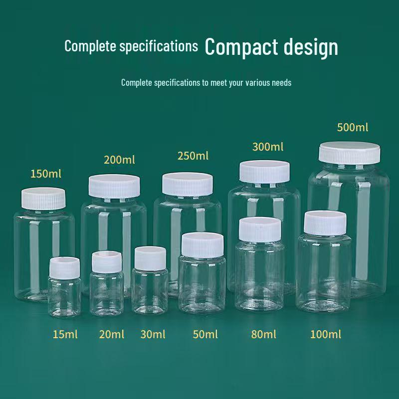 Clear Plastic Wide-Mouth Bottle for Liquid/Solid/Powder Storage, Bead Organizer, Medicine Container, 30ml.