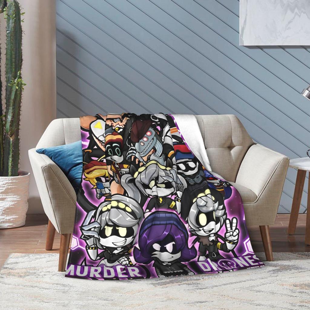 Murder Drones Throw Blanket for Couch Cool Doorman Soft Cozy Plush Blanket 50x60 Inches Multi-size Bedspreads for All Seasons