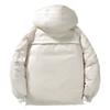 Men's Down Jacket for Men's Winter Loose Short Winter Clothes Thickened Warm and Handsome Winter Hooded White Duck Down Jacket
