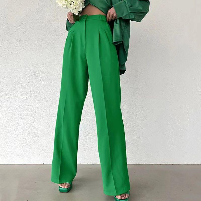 Fashion Summer Loose Slim Looking Elegant Wide Leg Pants Fashion All-Match Casual Pants Fashion Casual Pants