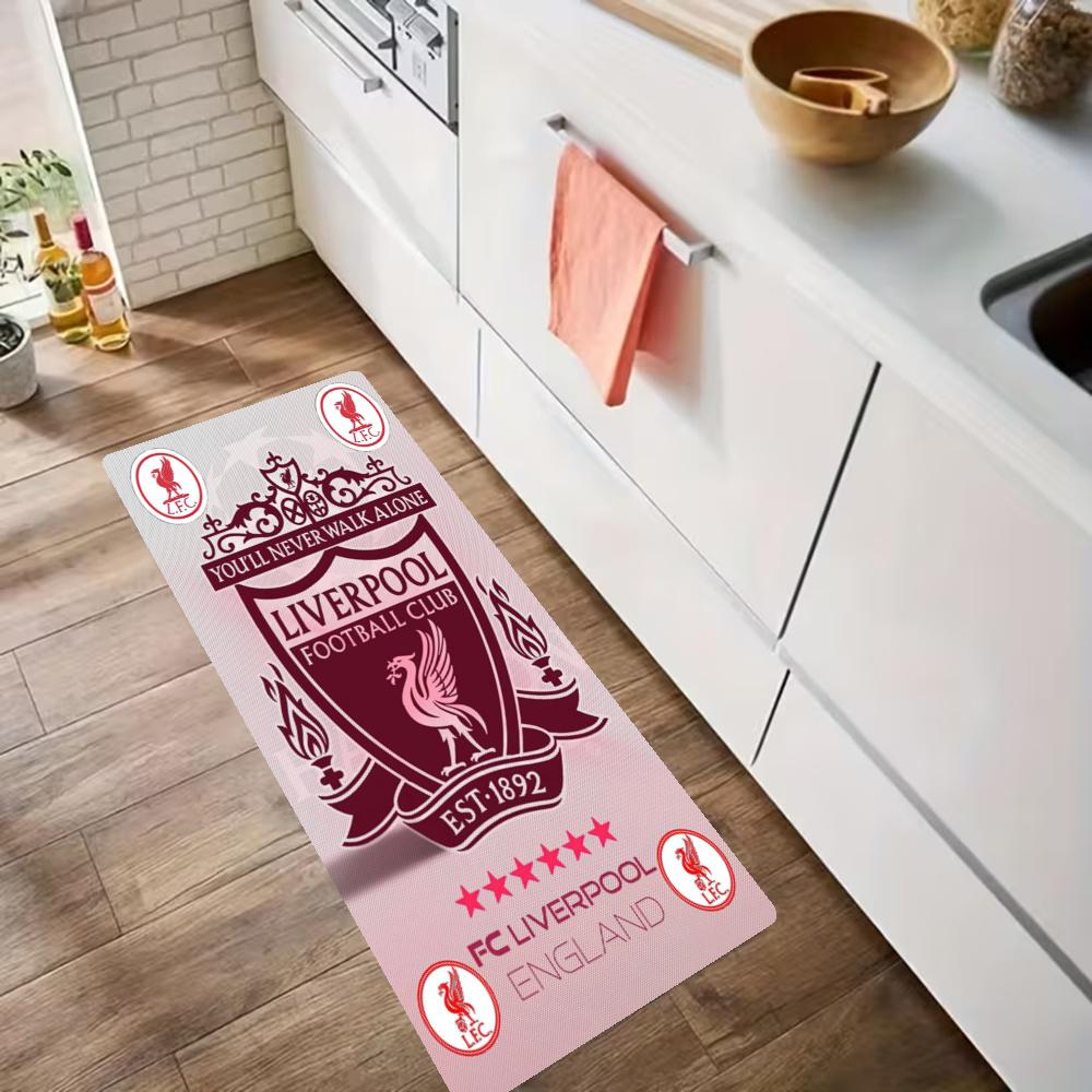 Liverpool Football Club Kitchen Floor Mat Long Strip Mat Antislip Machine Washable Suitable For Bathrooms Laundries Home Decoration Carpets