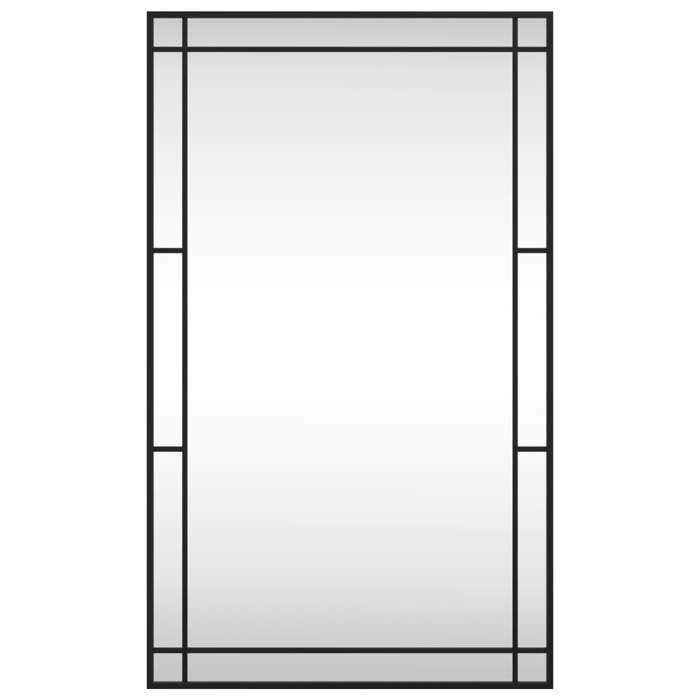 VidaXL Wall Mirror Black 60x100 Cm Rectangular Iron 358631