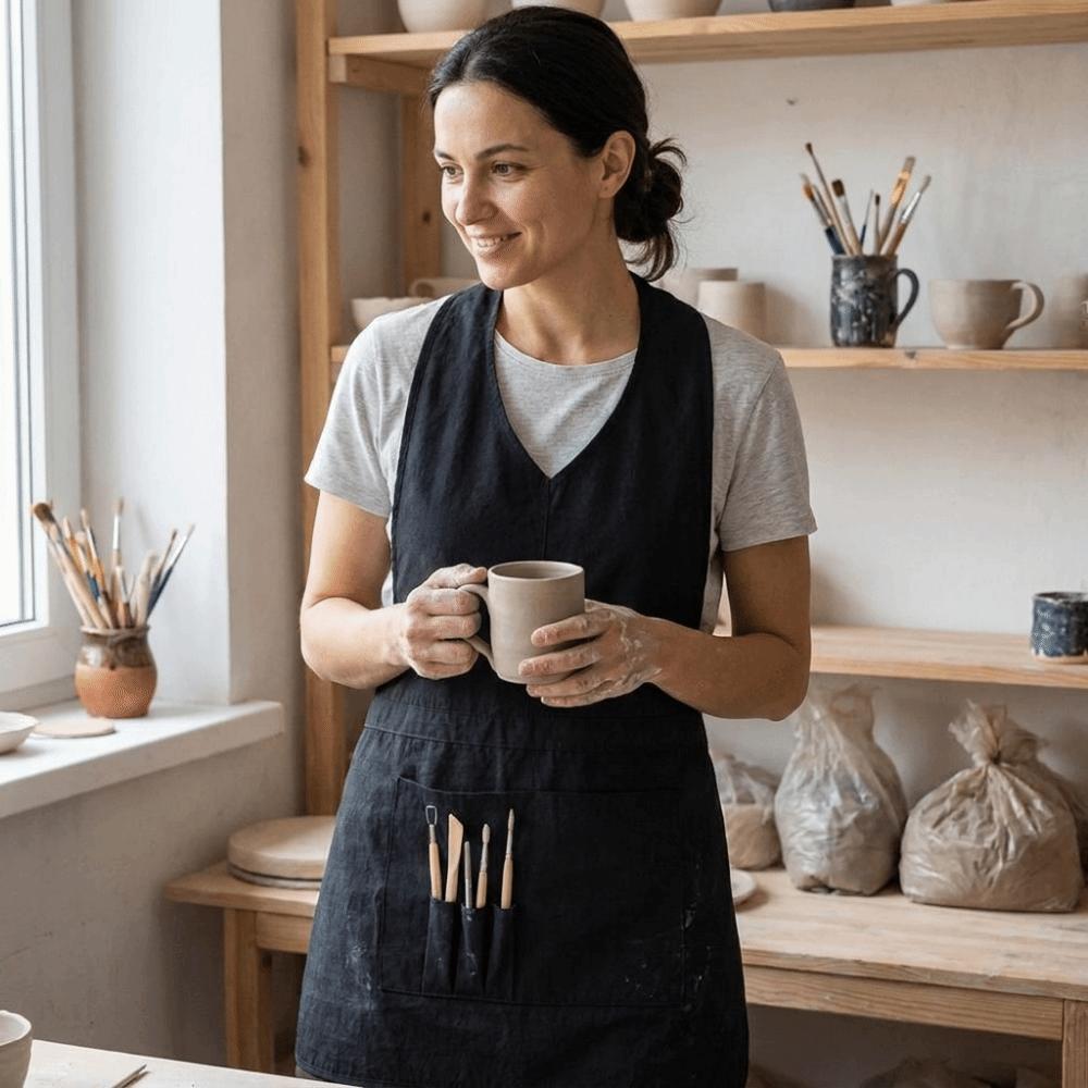 Wear Resistant Workwear Apron Waterproof Sleeveless Apron Portable Cooking Apron  Baking Workwear