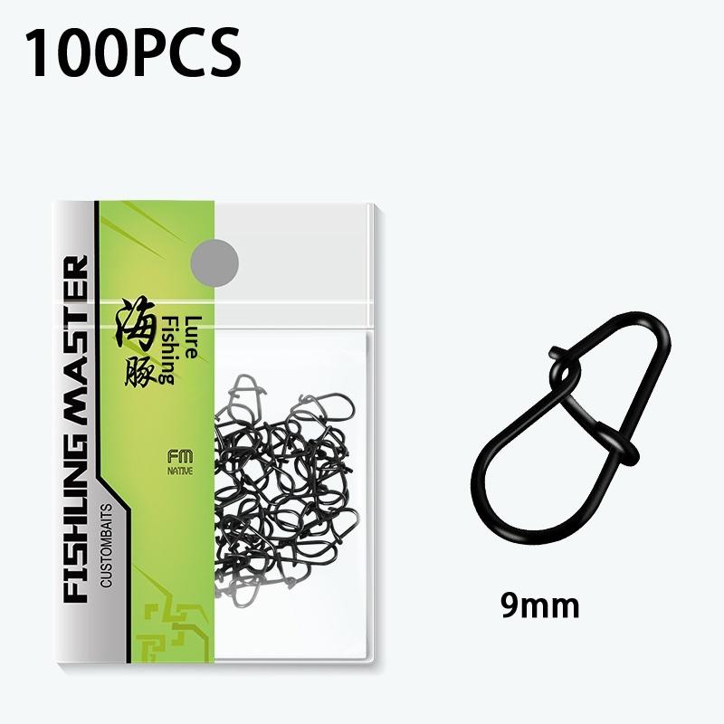 50/100Pcs Fishing Clips Fast Crankbait Snaps Fishing Connectors Saltwater Fishing Lock Lure Stainless