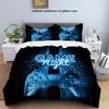 3 pieces of down printed duvet cover set with game controller pattern (1 duvet cover+2 pillowcases, without core), soft bedding