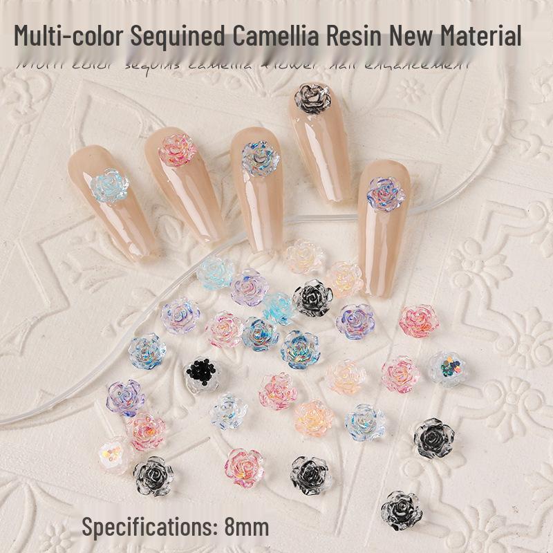 

Camellia 3D Rose Nail Art Rhinestones Material Pack Camellia 8mm (50 pieces)
