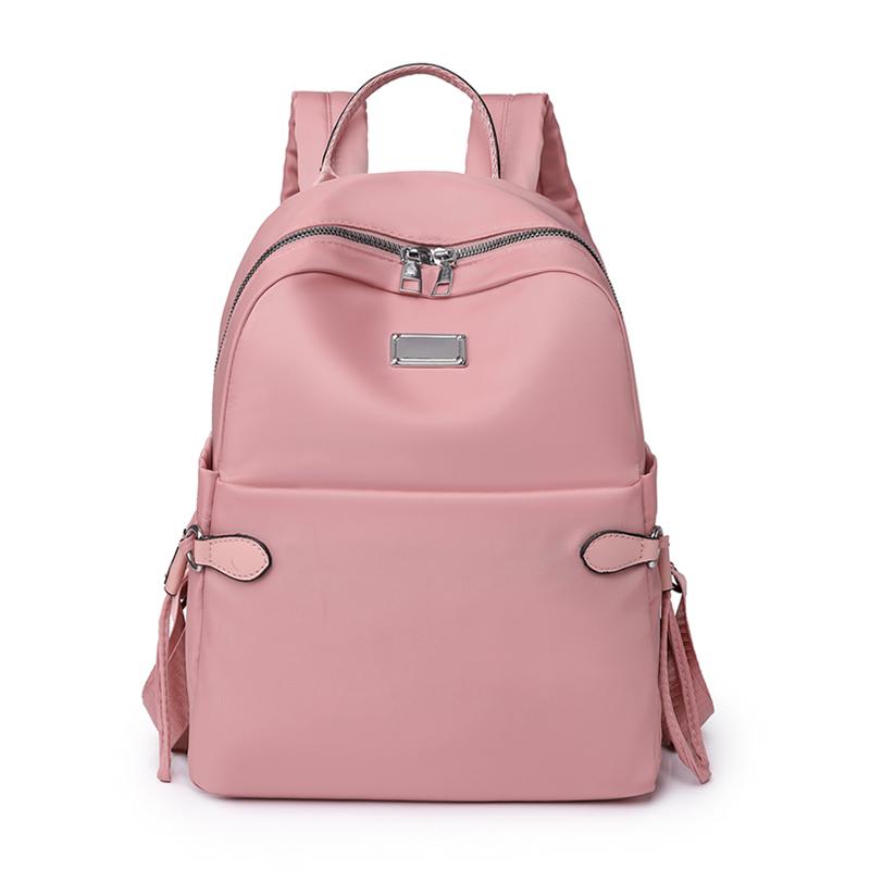 Rucsac din nailon pentru femei Rucsac sport de culoare uni