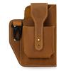 European and American Men's Genuine Leather Waist Bag, Crazy Horse Leather Men's Wear Belt Hanging Bag, Genuine Leather Phone Bag 2087