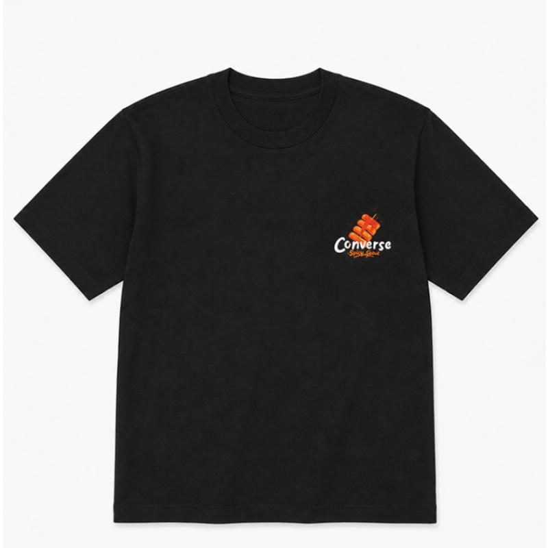 Converse TTeokbokki STreeT Food CiTy T shirT Black Uck170 023