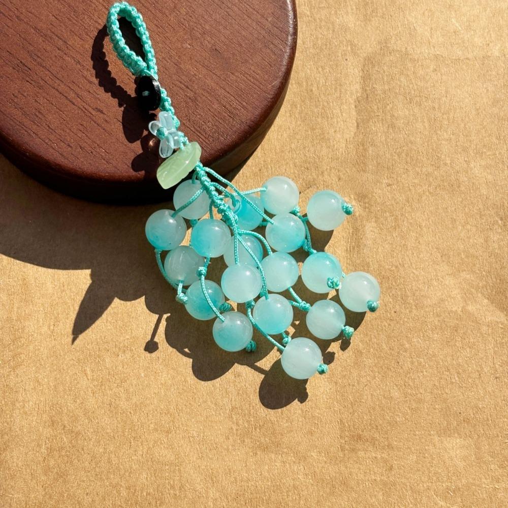 Chinese Style Lucky Pendant Cute Grape Design Bag Hanging Ornament Key Chain Birthday Gift