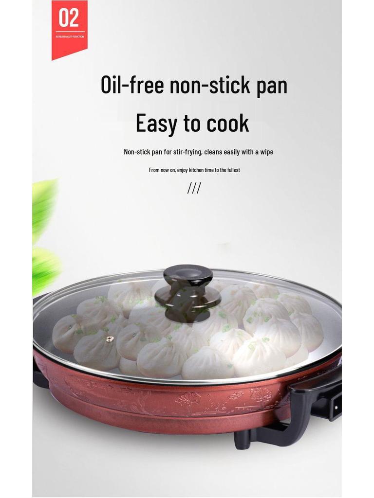 Large Non-stick Multifunctional Electric Frying Pan and Pancake Maker for Home and Commercial Use