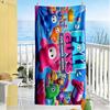 Fall Guys Adventure Beach Towel Quick-Dry Soft Microfiber Comfortable Lightweight Perfect for Traveling Yoga Camping and Swimming
