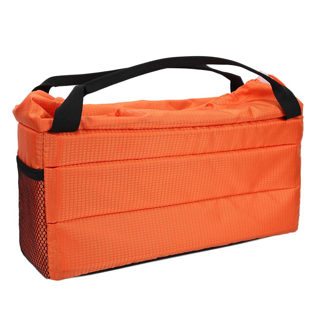 Insert Padded Camera Bag DSLR Partition Protection Case with Cover & Handle(orange)