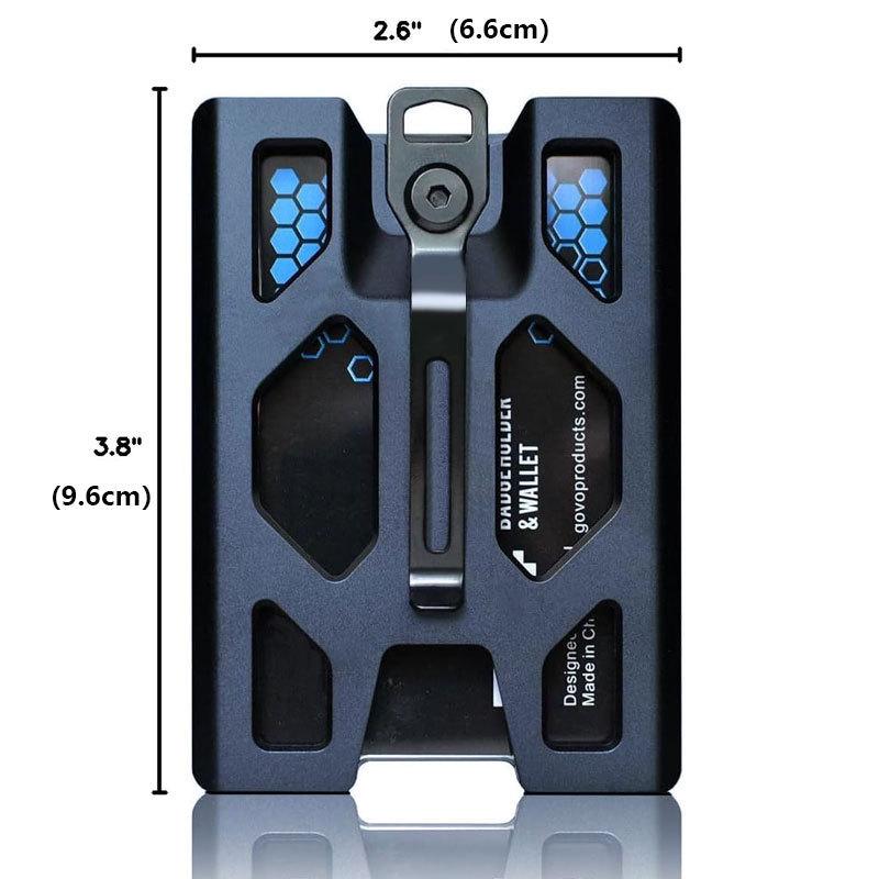 Aluminum Alloy ID Badge Holder - Metal Card Clip with Transparent Work Badge
