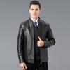Genuine Leather Jacket Men's Fur All-in-one Young and Middle-aged Velvet Thickened Stand-up Collar Genuine Leather Jacket for Men