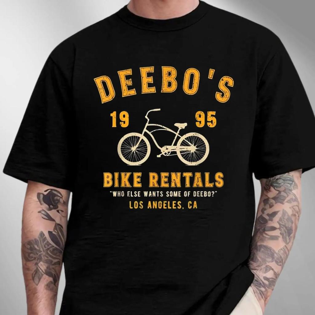 Vintage Deebos Bike Rentals 1995 Los Angeles T Shirt Funny Bicycle Casual For Lovers Cyclists Vintage Comfortable