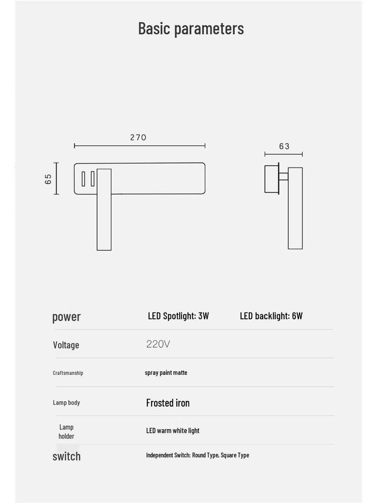 Nordic Rotatable Wall Spotlight for Bedroom, Hallway, Living Room, and Hotel - Modern Creative Bedside Lamp.