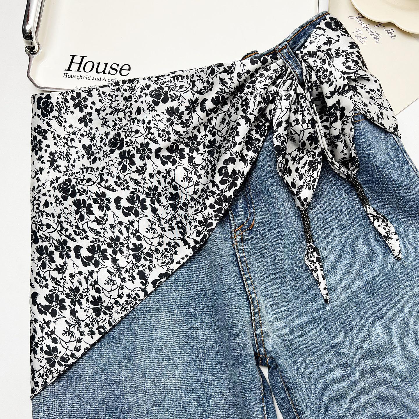 

Универсальный этнический шелковый шарф: Женский пояс с завязками, треугольный пояс и дорожный аксессуар