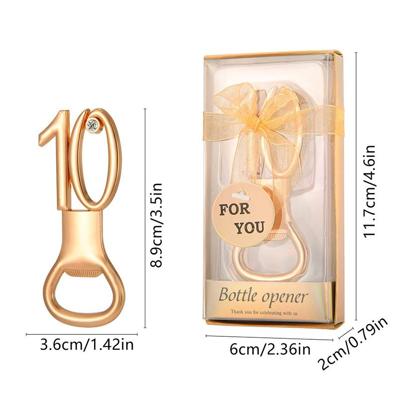 16/18/20/21/30/40/50/60 Otvírák na láhve ve tvaru čísla na narozeninovou oslavu, svatební výročí, suvenýr, dárek, kuchyňský gadget