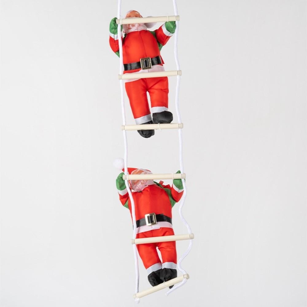 Merry Christmas 25cm Christmas Climbing Ladder Doll Rope Hanging Christmas Theme Xmas Hanging Pendant Santa Claus Doll Gift