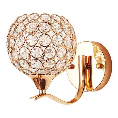 E27 Wall Sconce Crystal Wall Light Simple and Creative Bedroom Bedside Wall Lamp Crystal Lights for Home Ligting Decor Lamp