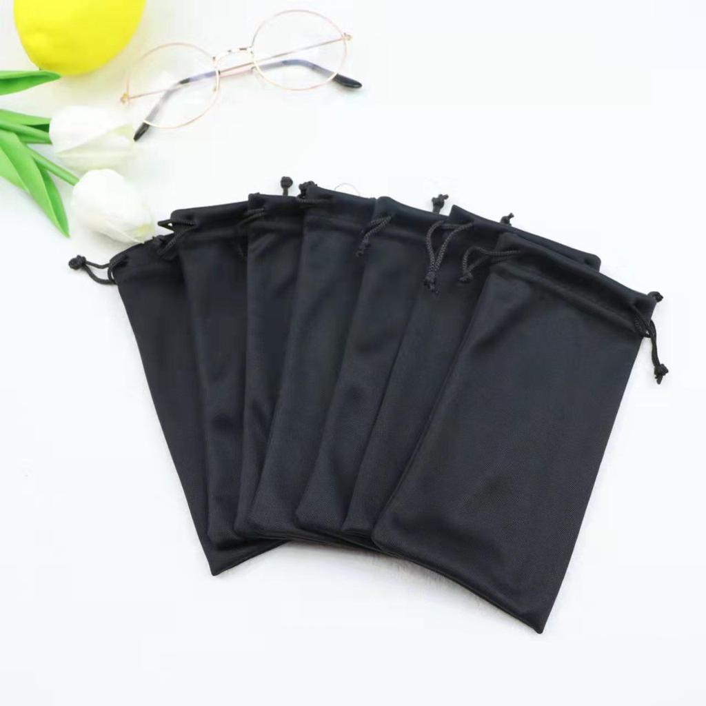 Foldable Eyewear Box & Accessories Set: Sunglasses Case, Round Storage Bag, Lens Cloth, Leather Pouch