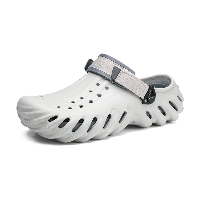 

New Summer Men s Casual Thick Bottom Anti-slip Fashion round Head Indoor Outdoor Beach Sandals Slip-On Breathable EVA Thong S... 44
