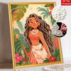 Disney Pearl Painting Moana DIY Pearl Art Painting Pearl Gem Painting Pictures Crafts Special Shape Home Wall Decoration