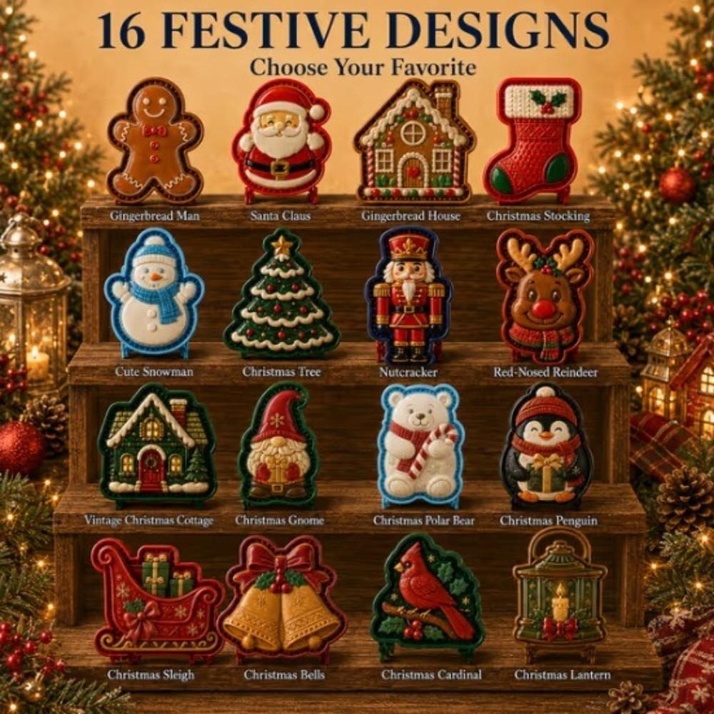 Plastic Pie Mold Collection Sled Bell Penguin Holiday Cookie Molds Mini Pie Molds Holiday Baking
