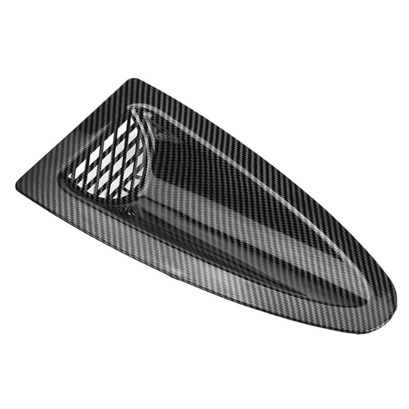 A73X-Universal Engine Hood Vent Louvers Air Scoop Bonnet Vent Air Intake Cover Car Parts Car Front Vent Carbon Look