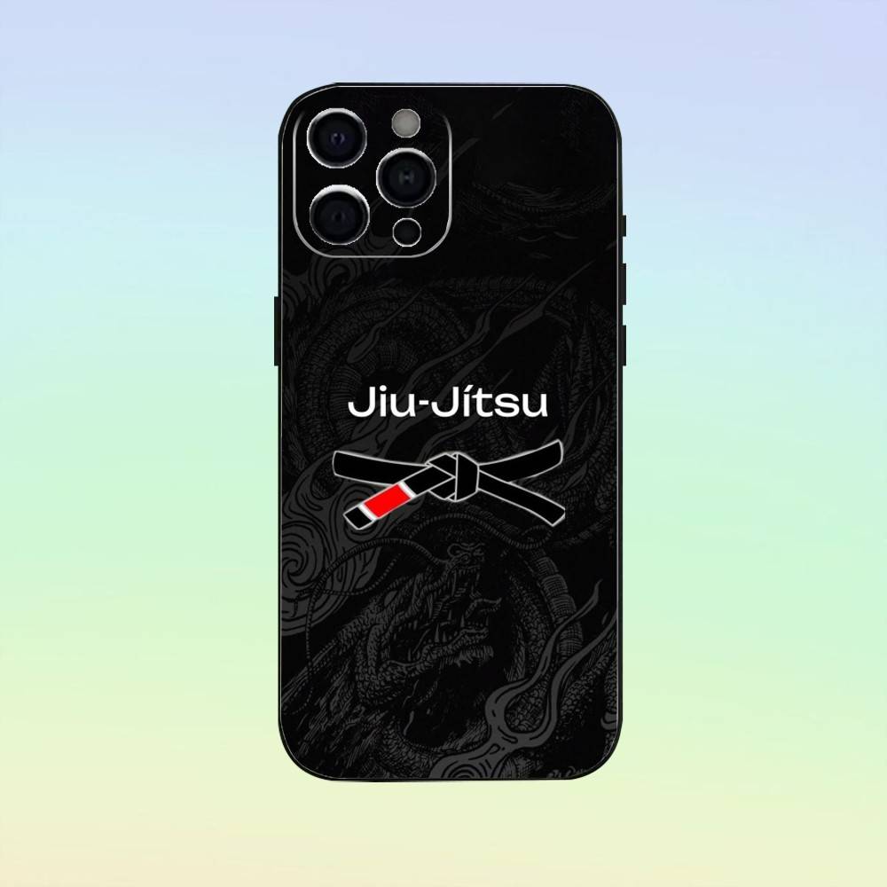 BJJ Brazilian Jiu-Jitsu Phone Case For iPhone17,16,15,14,13,12,11 Plus,Pro Max Soft Black Cover