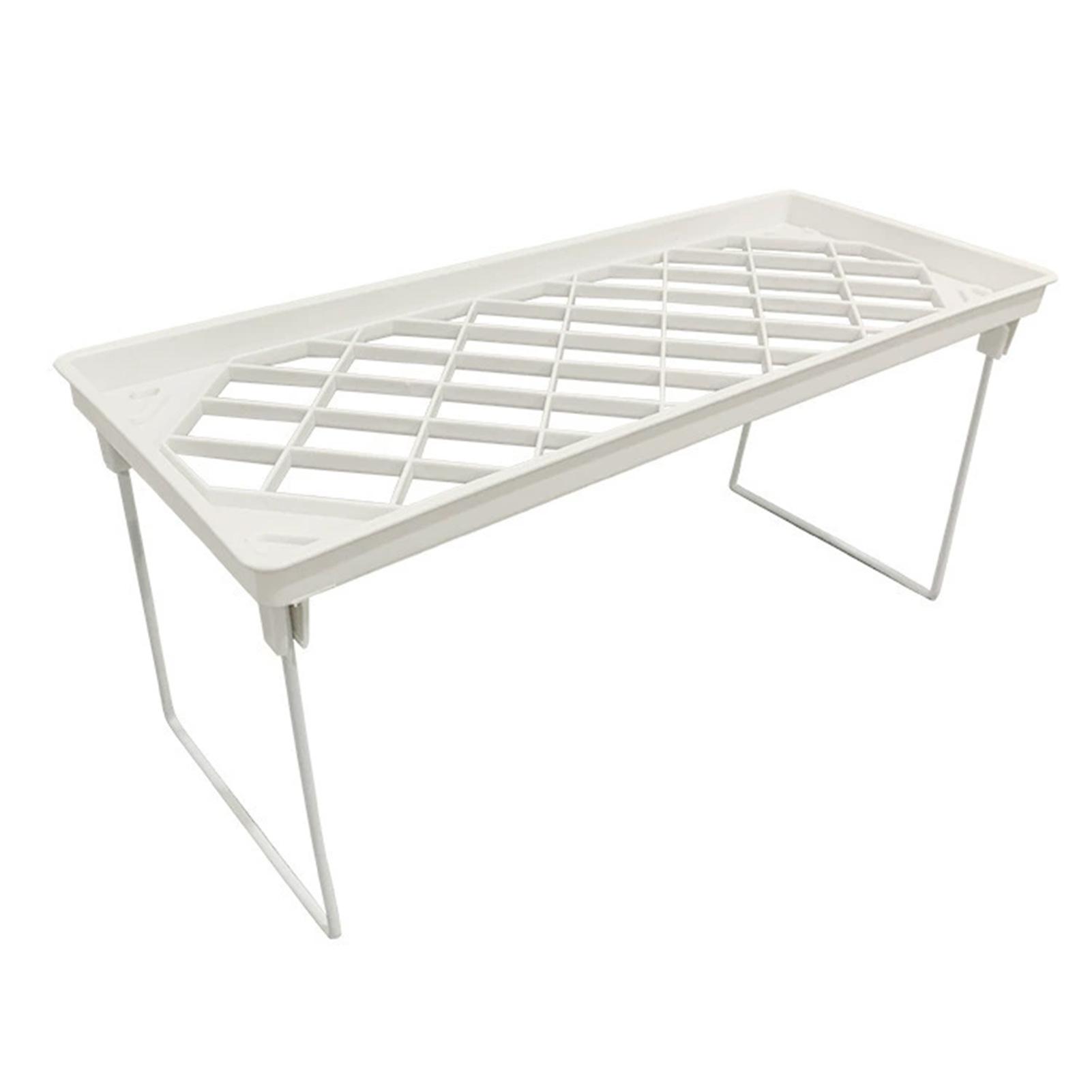 

Foldable Storage Rack 31.5/34.8cm Moisture Proof Hollow Storage Rack For Kitchen Bathroom School Practical Organizer Holder